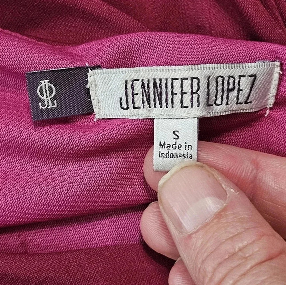 JLO Jennifer Lopez Cut Out Cocktail Faux Wrap Dress Small Red Party Date Formal - Picture 4 of 6